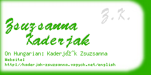 zsuzsanna kaderjak business card